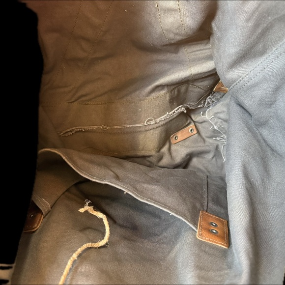 Vintage Canvas and Leather Military Backpack - Picture 4 of 5